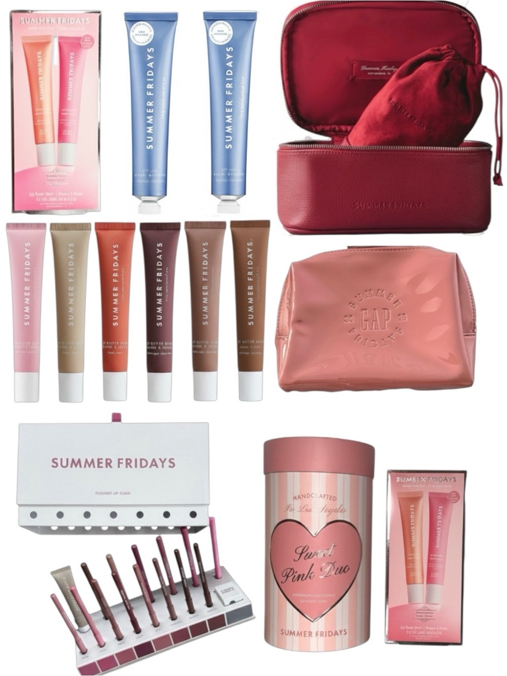 Huge Summer Fridays Bundle Sets Lip Balms Jet Lag GAP Bag 24+ Pc